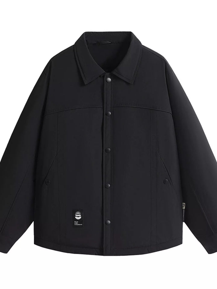 Men's Plus Size Casual Snap-Down Lightweight Jacket