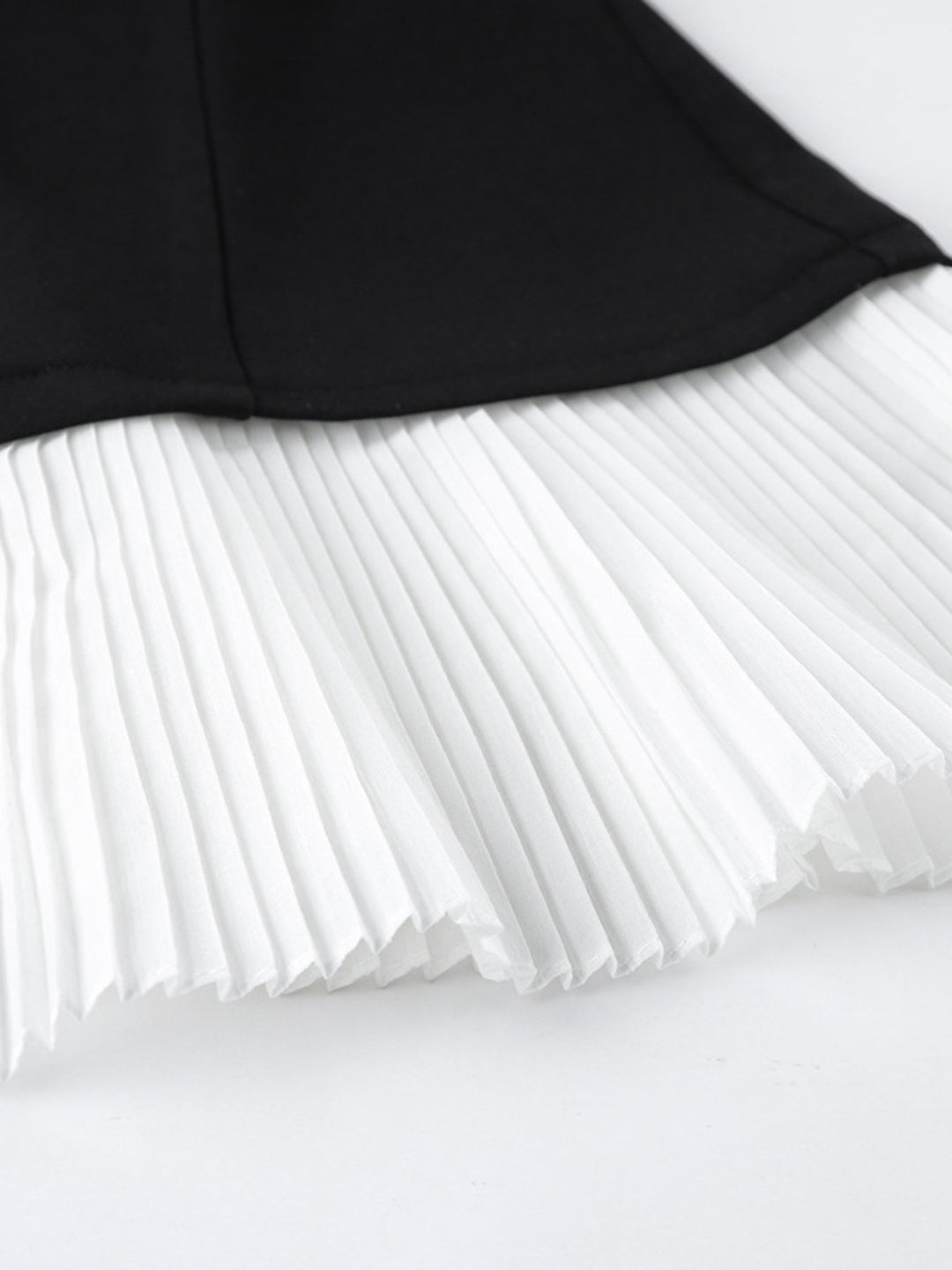 Pleated One Button Blazer Dress