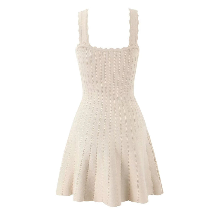 Knitted Cardigan Vest Dress Sets Women Modified Chest Waistline One Piece Long Sleeve Knitted Dress