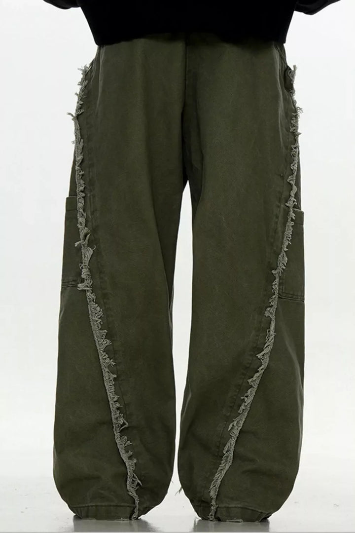 Men's Fringe Wide Leg Pants