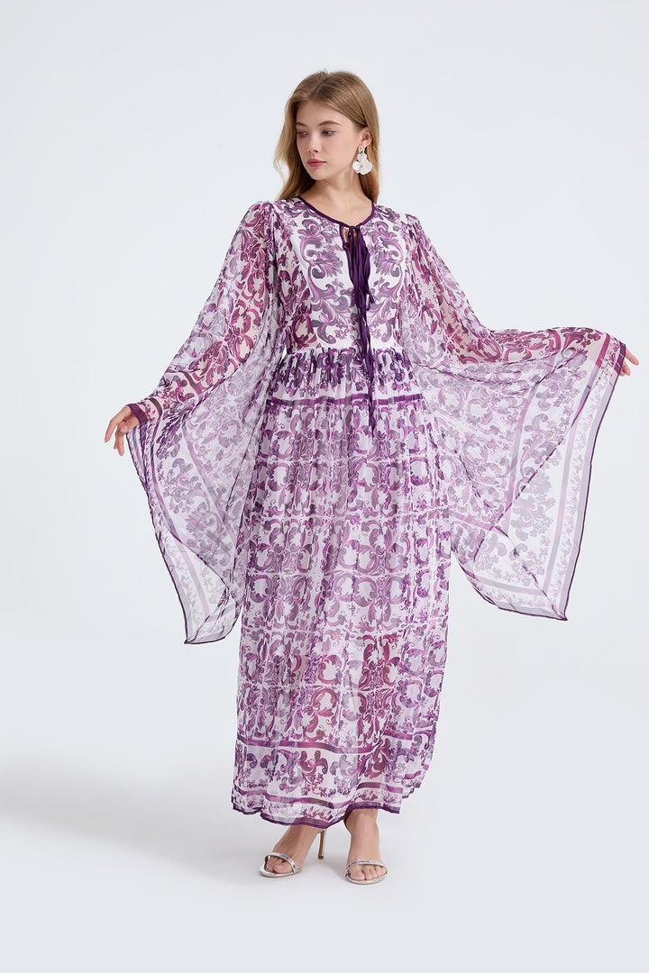 Women Spring Autumn Loose A Line Long Sleeved Dress