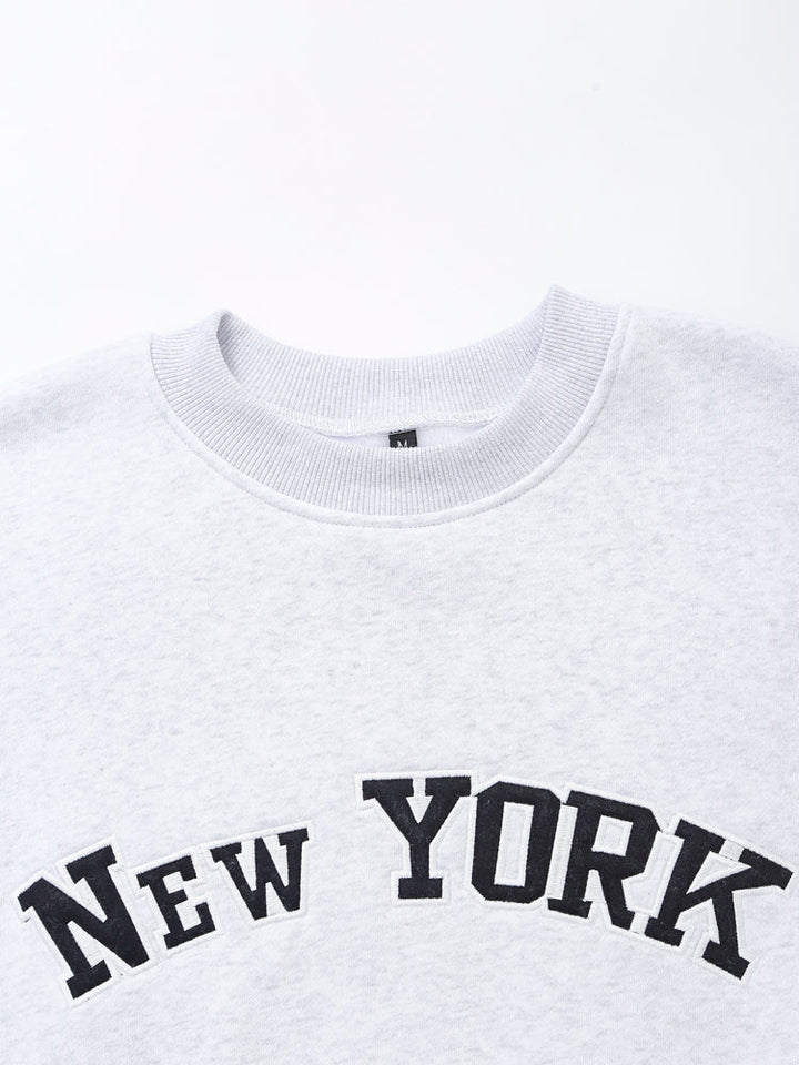 Women Clothing Autumn Simple Character Embroidery Sweatshirts