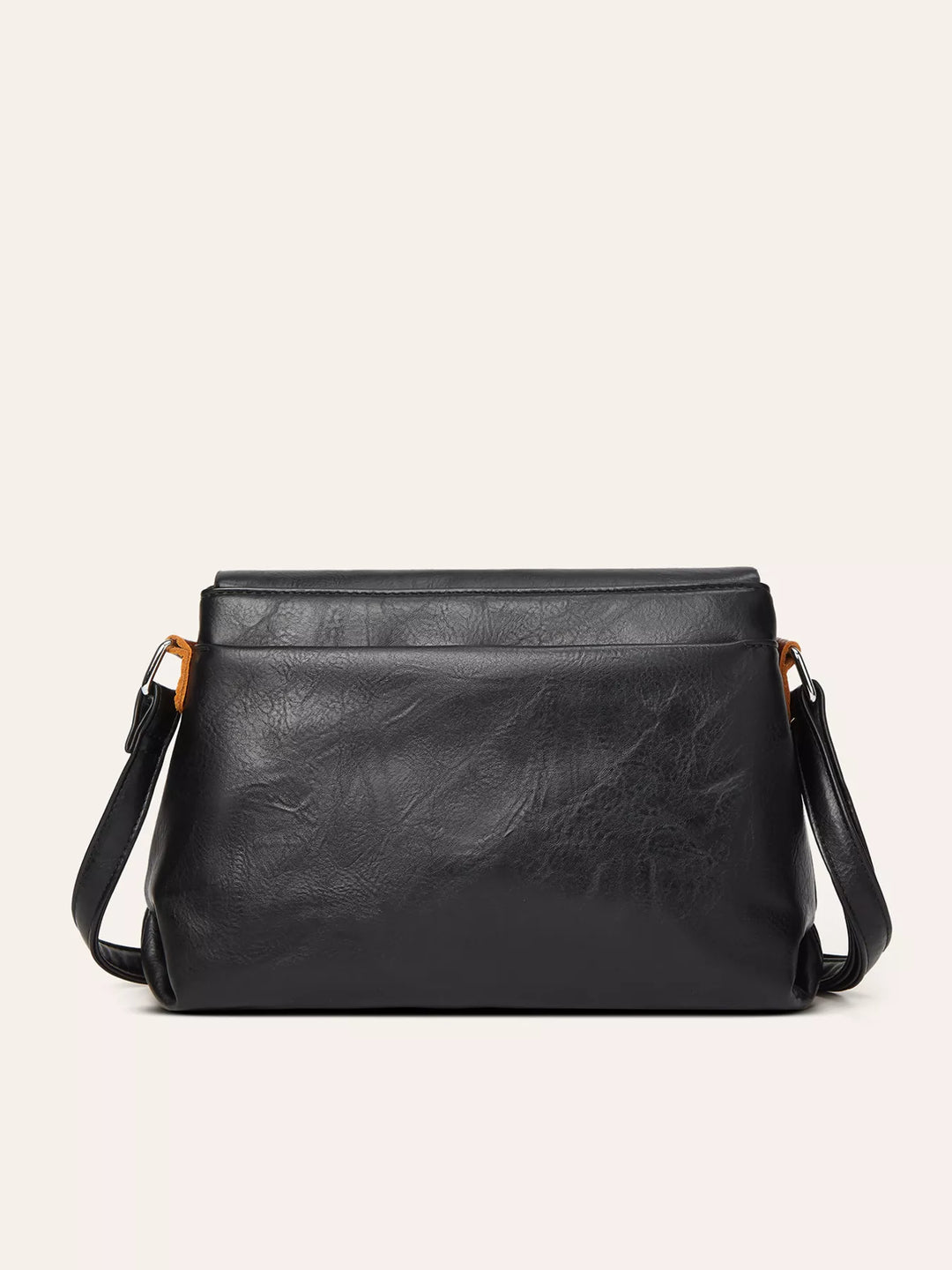 Vintage PU Leather Flap Crossbody Bag