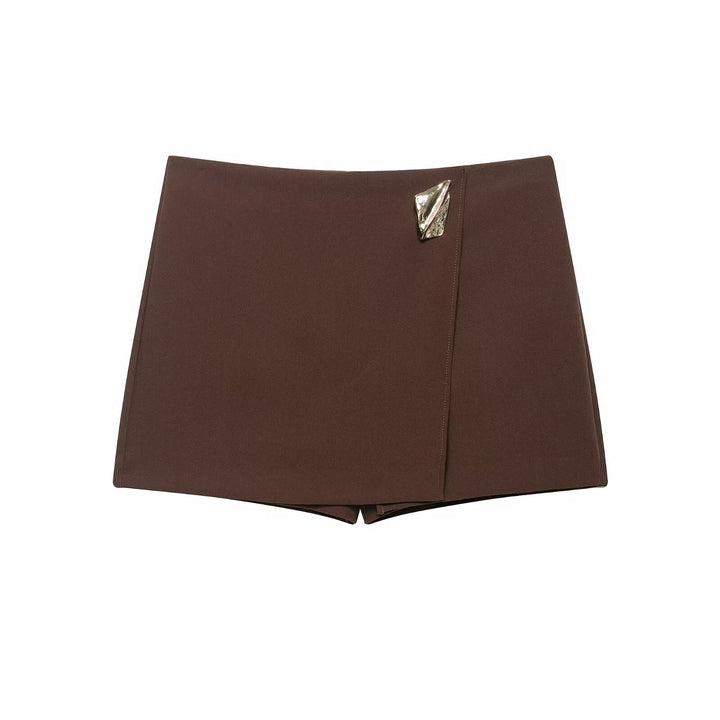 Women Clothing Autumn Fashionable Asymmetric Culottes Casual Shorts