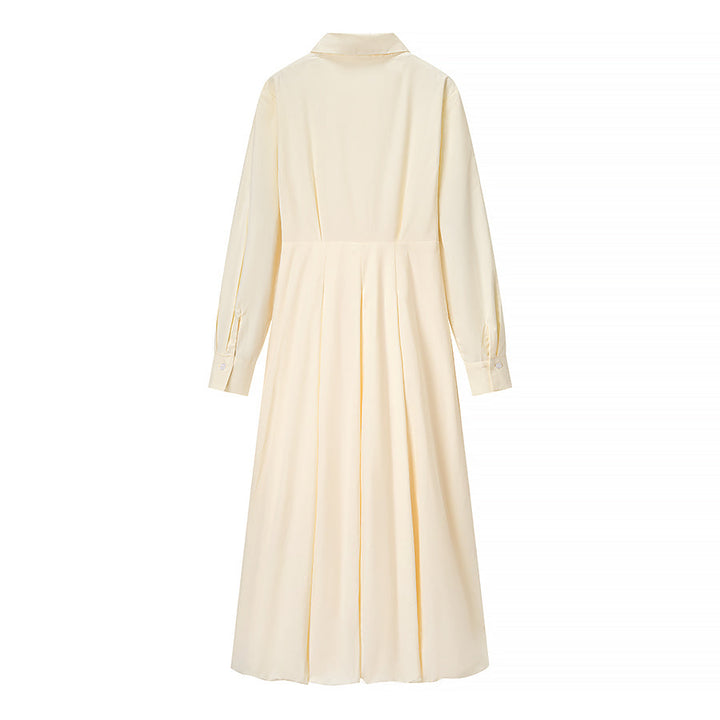 Women Clothing Graceful Fashionable Casual Cotton Solid Color Dress