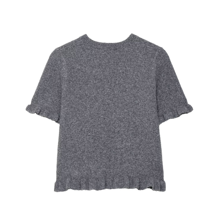 round Neck Solid Color Loose Pullover Niche Knitwear