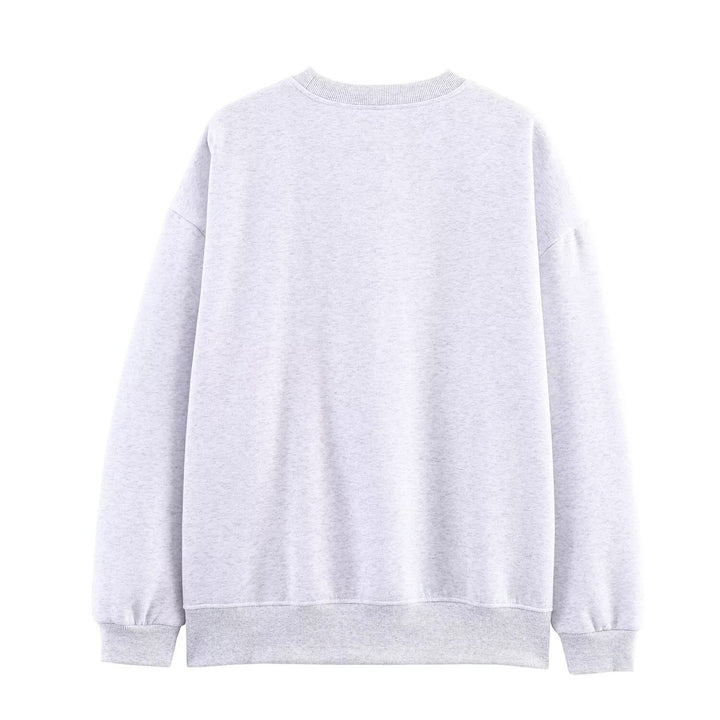 Women Clothing Autumn Loose Casual Vibrant Cartoon Print Sweatshirt