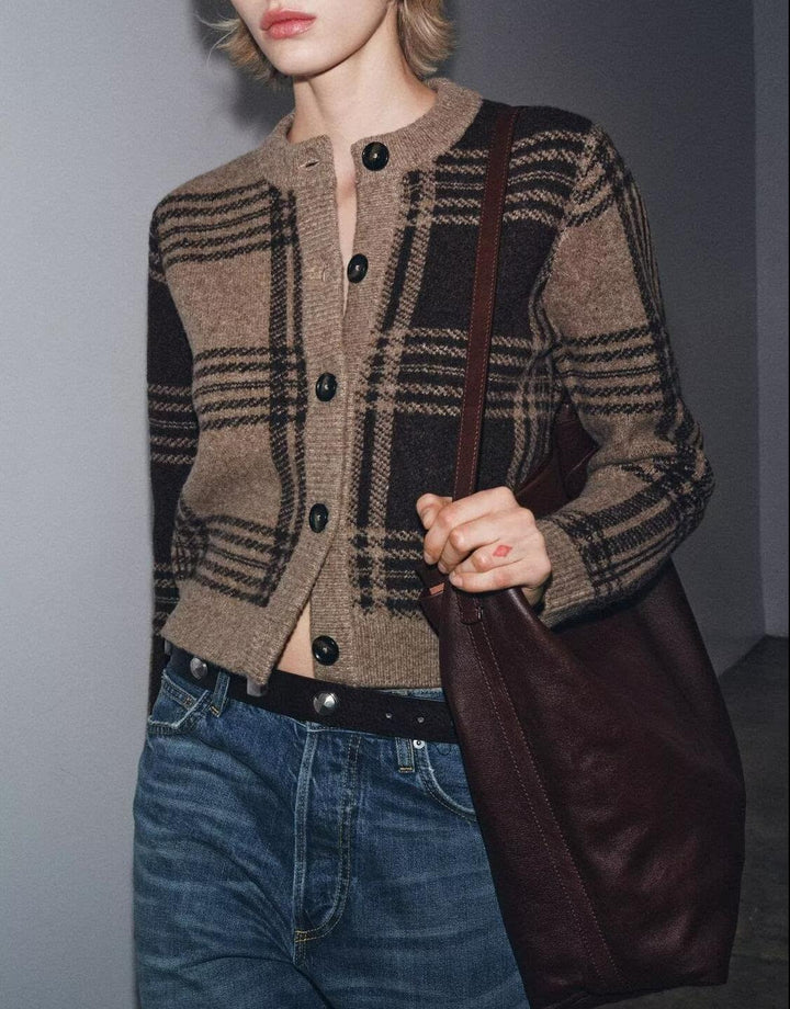 Autumn round Neck Sub Knitted Coat Picture Color Regular Sleeve