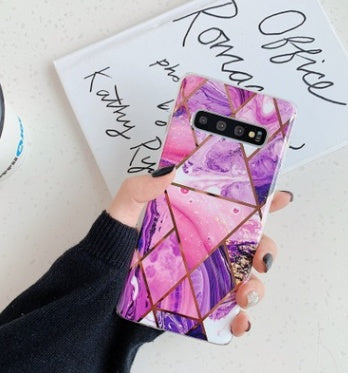 Retro geometric marble mobile phone case
