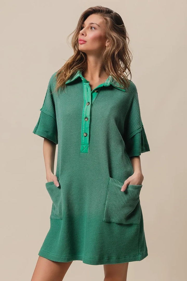 BiBi Dip Dye Mineral Washed Knit Dress