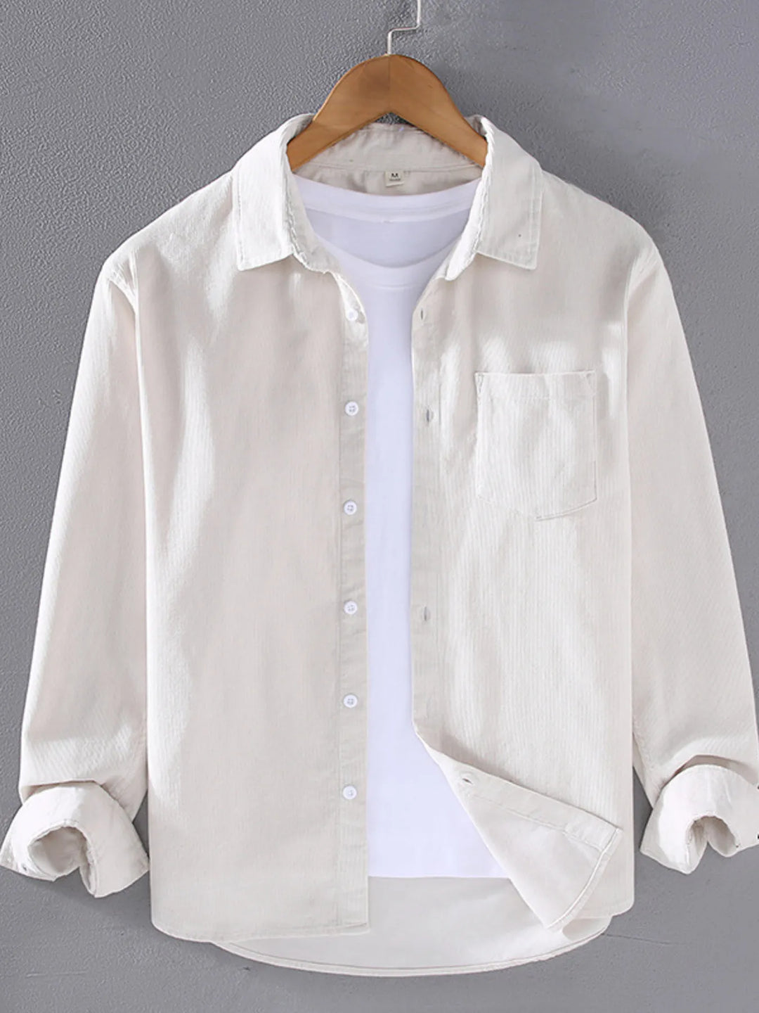 Men's Plus Size Button Up Long Sleeve Shirt