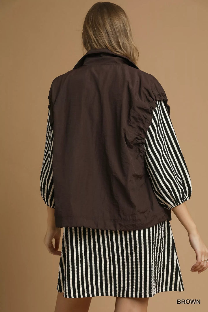 Umgee Nylon Vest with Pockets