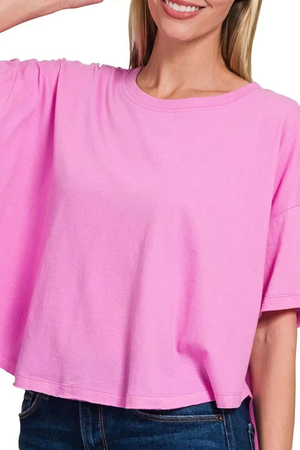 Zenana Cotton Round Neck Short Sleeve T-Shirt