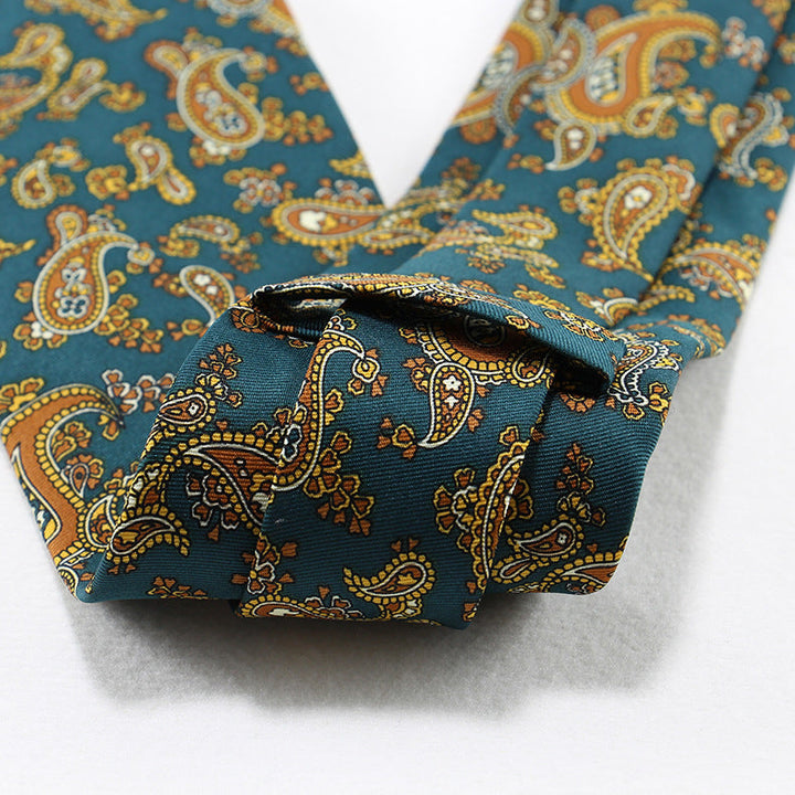 Korean-style Retro Hong Kong style Floral Casual Tie
