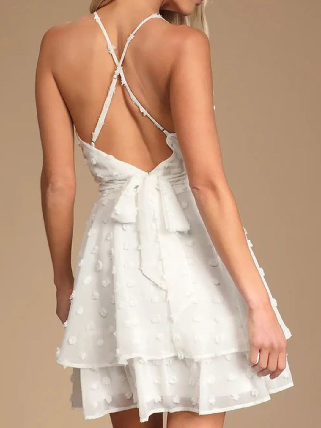 Swiss Dot V-Neck Cami Dress