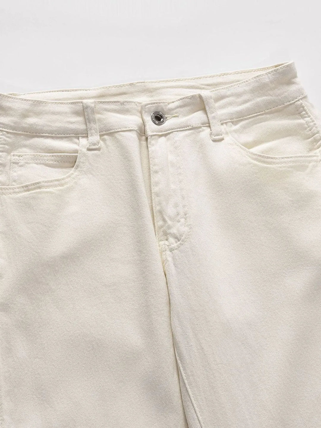 Men's Slim Straight Jeans with Snap Detail