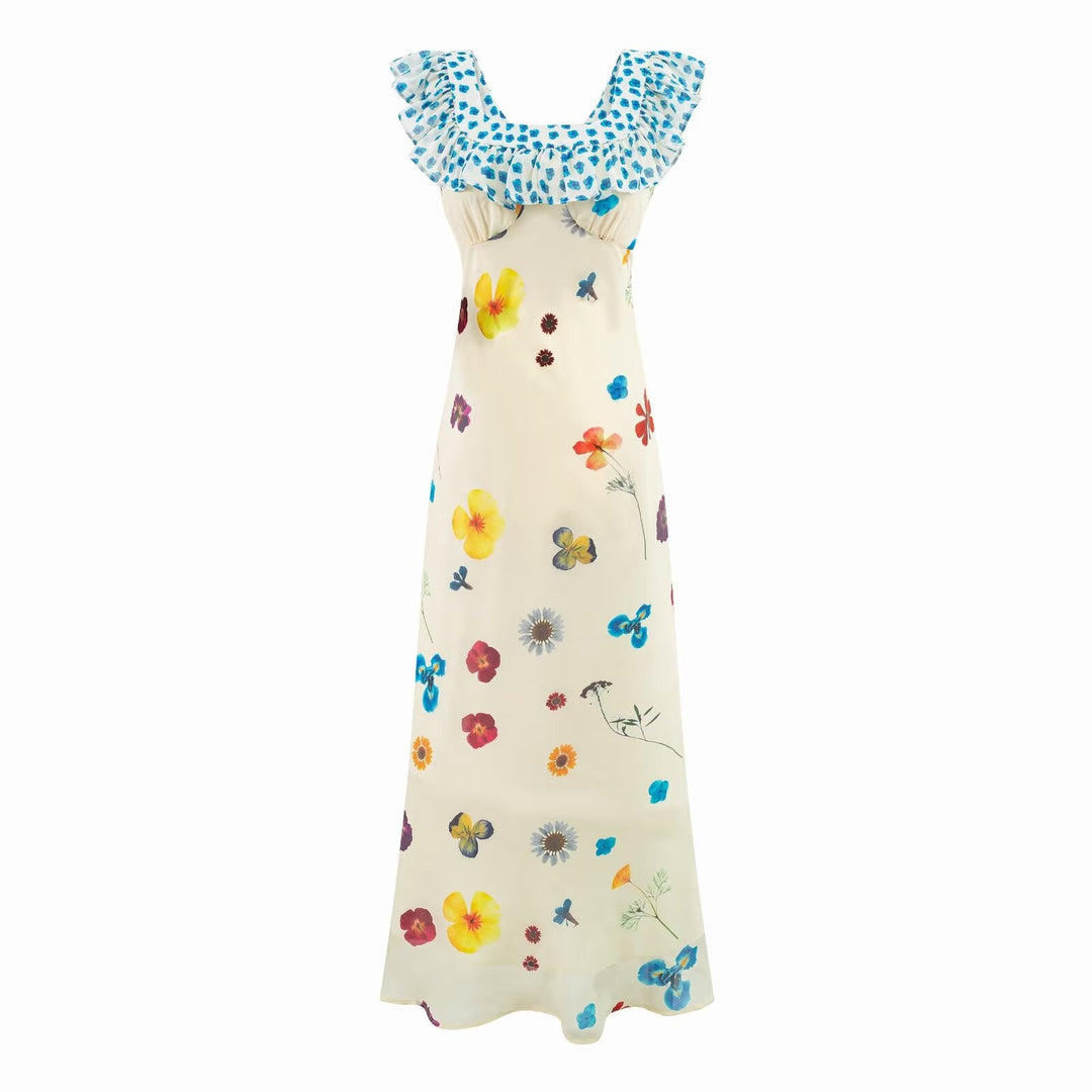 Seaside Holiday Wear Strap Floral Dress for Women Summer Super Beautiful