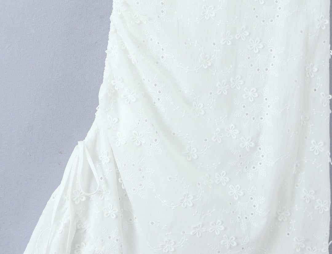 Women Clothing Exquisite Embroidered Floral Strap Dress