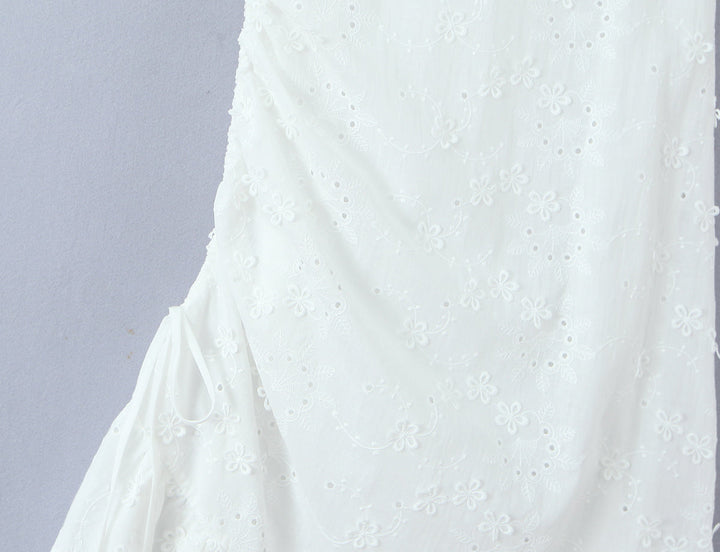 Women Clothing Exquisite Embroidered Floral Strap Dress