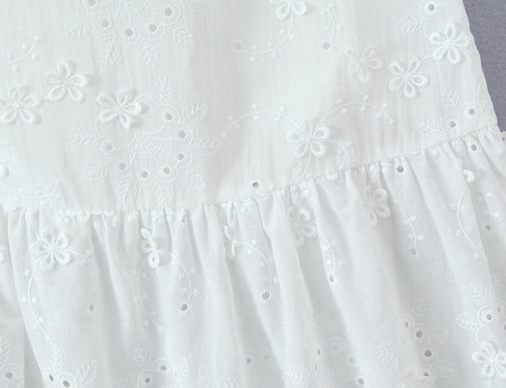 Women Clothing Exquisite Embroidered Floral Strap Dress