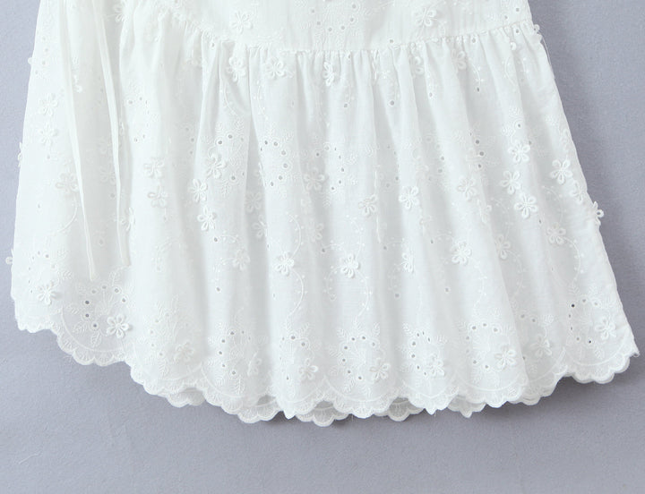Women Clothing Exquisite Embroidered Floral Strap Dress