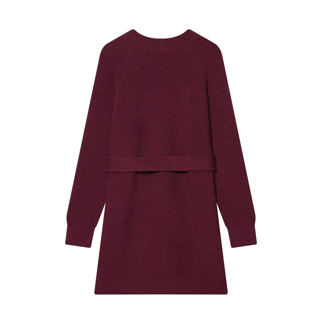 Women Autumn Winter Jewelry Bead Knitted Cardigan