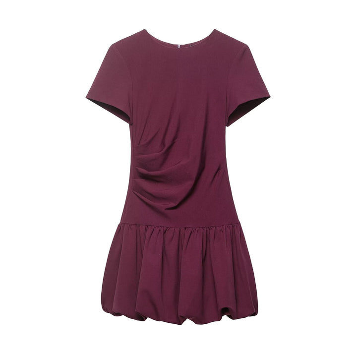 Simple Thin Balloon Short Dress