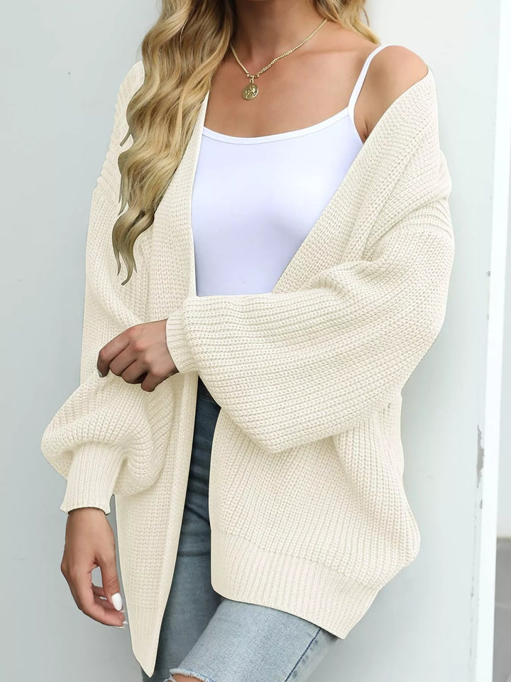 Chunky Knit Open Front Cardigan