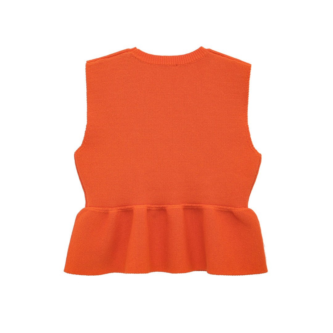 Spring Women Clothing Design Cropped Short Top Hem Knitted Top
