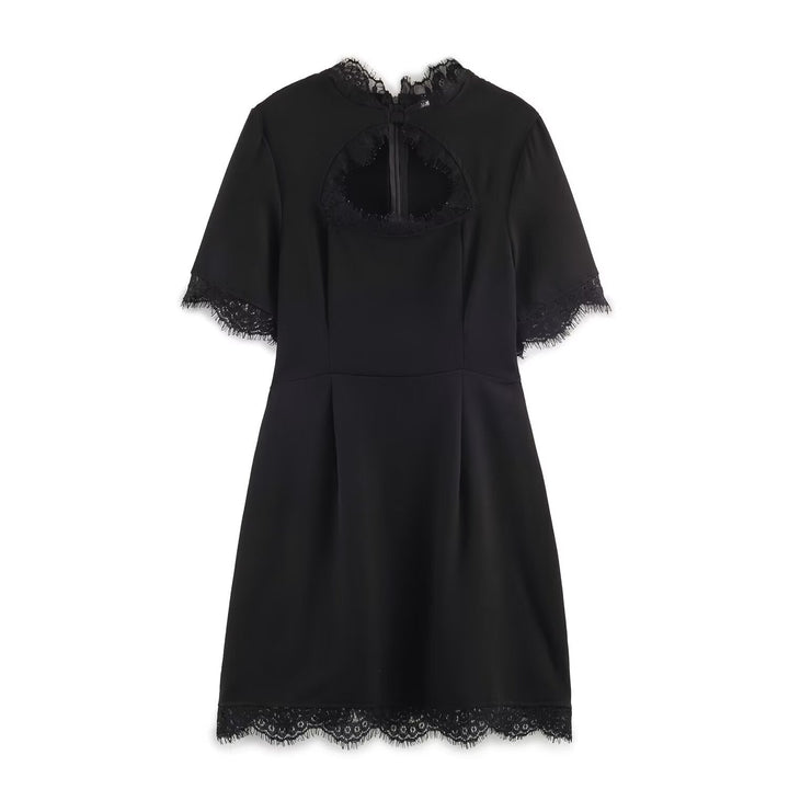 Elegant Women Slim Lace Stitching Sexy Sheath Dress