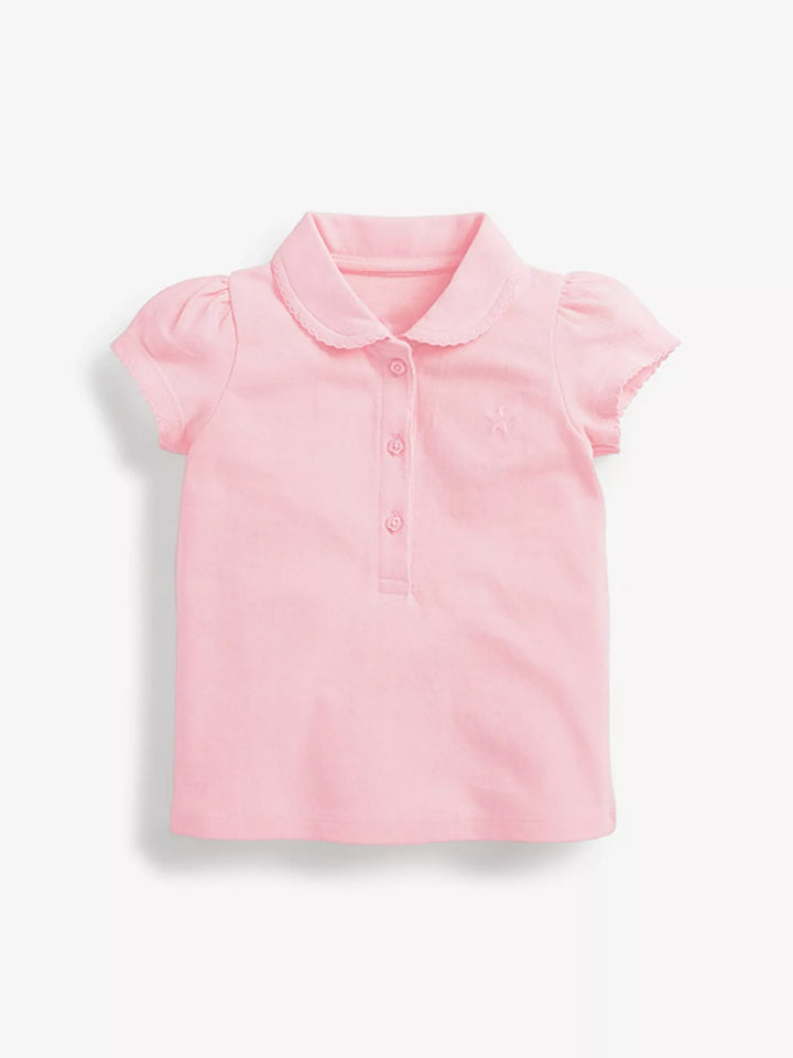 Children's Button Detail Short Sleeve Polo