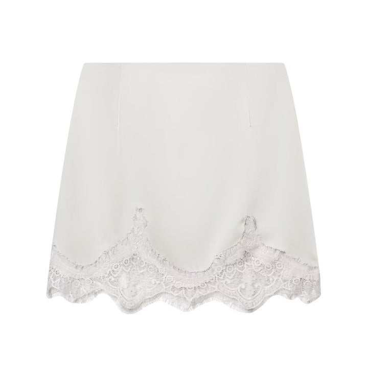 Women Clothing Fashionable Casual High Waist Sexy Lace Stitching Hip Short Skirt