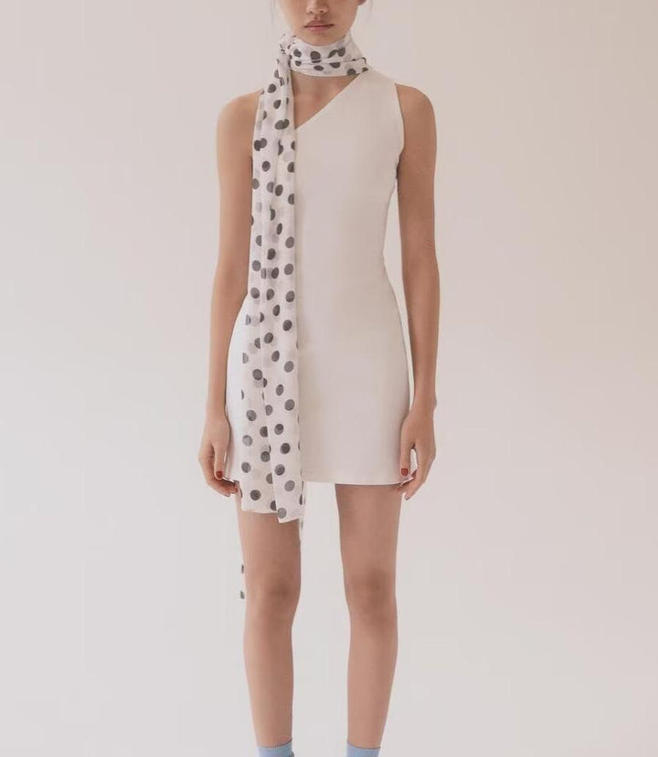 Women Clothing Summer Sexy Sexy Polka Dot Hanging Collar Dress