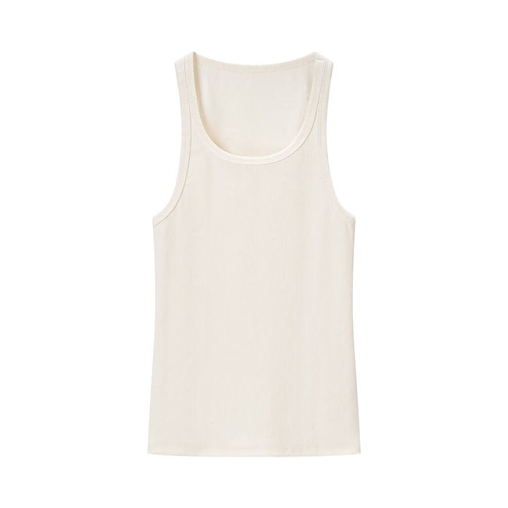 Spring Women Clothing Sexy Sexy round Neck Sleeveless Rib Sling Top
