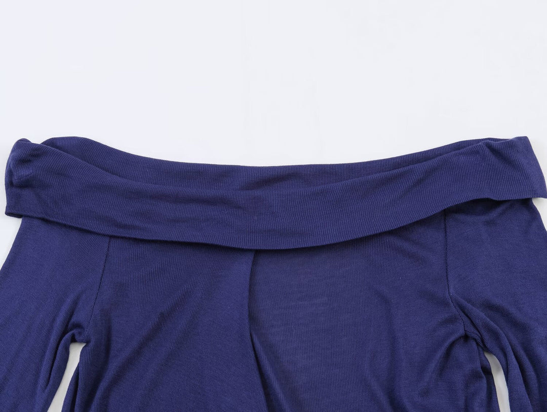 Women Clothing Summer Cross off Shoulder Bow Top