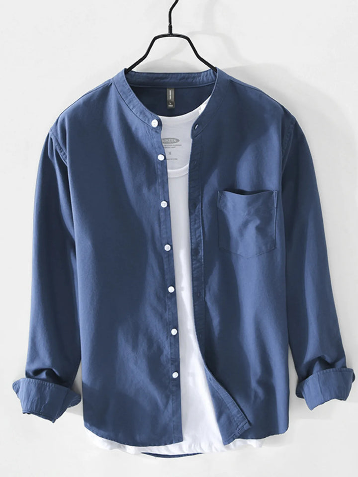 Men's Plus Size Button Up Long Sleeve Shirt