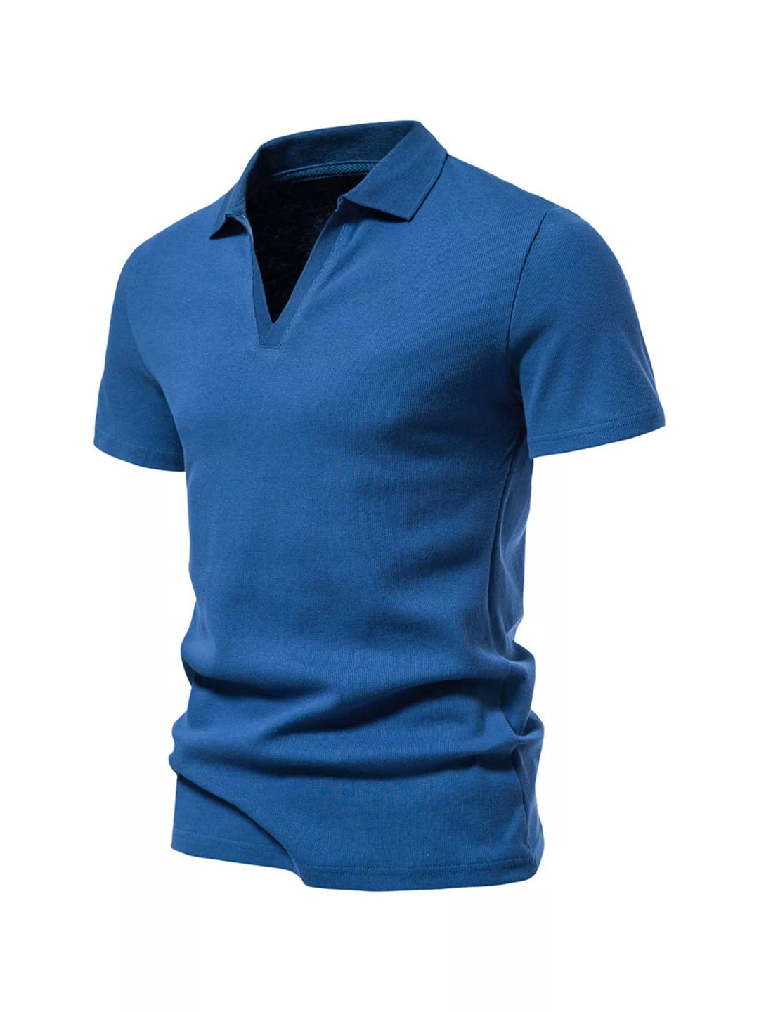 Men's Plus Size Casual Notched Short Sleeve Polo