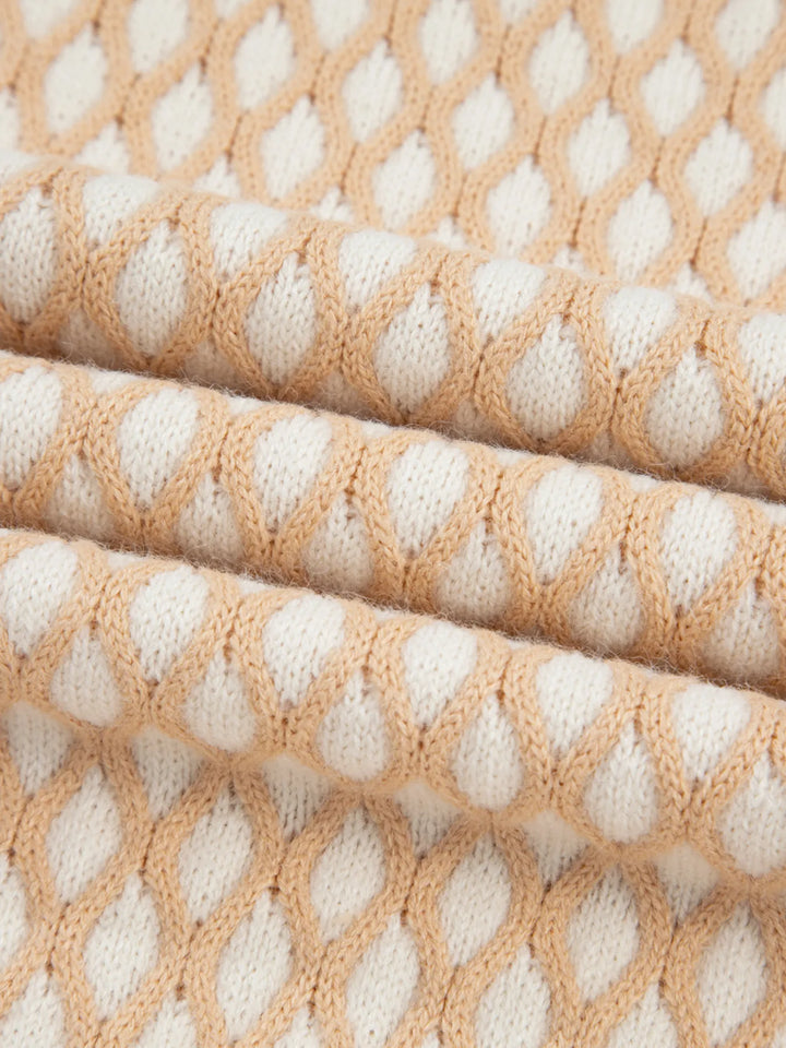 Textured Knit Mock Neck Sweater