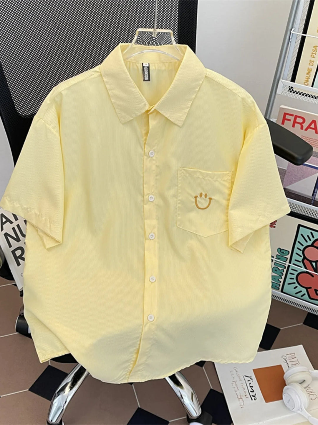 Men's Plus Size Button Up Short Sleeve Shirt