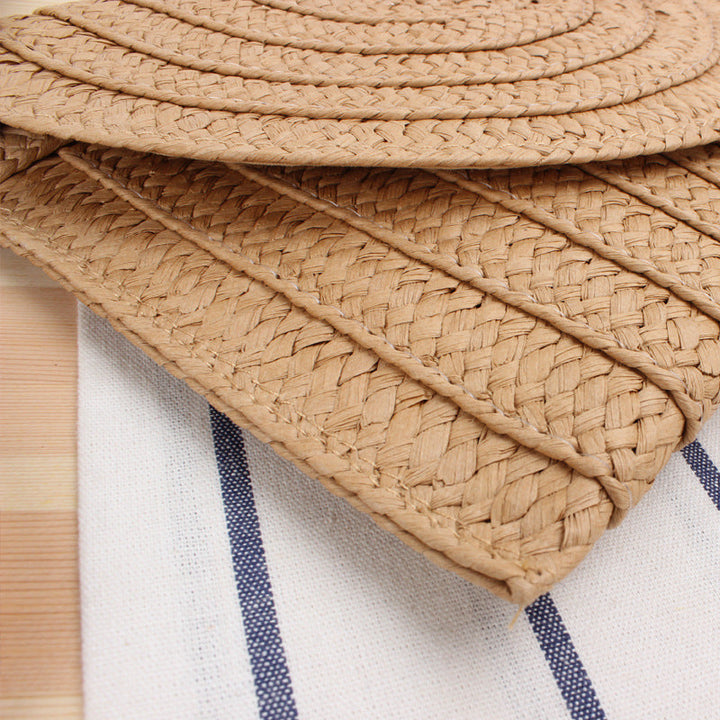 Simple Handmade Paper Braid Straw Bag Multi-Purpose Woven Bag Beach Bag Casual Women Bag