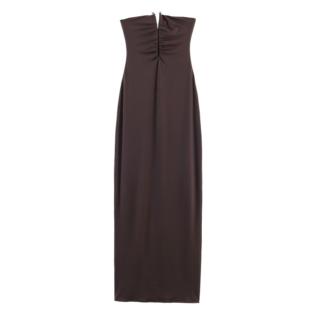 Women Clothing Elegant High Sense Slim Fit Slim Fit Tube Top Dress