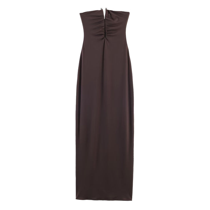Women Clothing Elegant High Sense Slim Fit Slim Fit Tube Top Dress