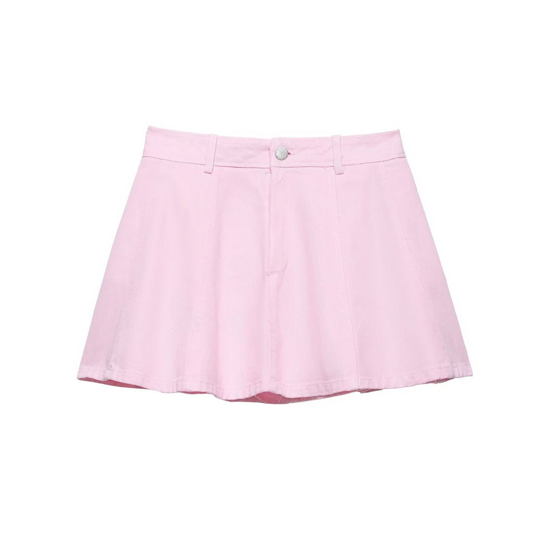 Women Clothing Summer Sexy Slim Fit High Waist Pleated A line Culottes