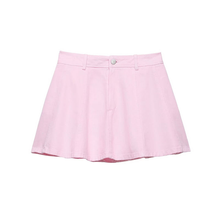 Women Clothing Summer Sexy Slim Fit High Waist Pleated A line Culottes