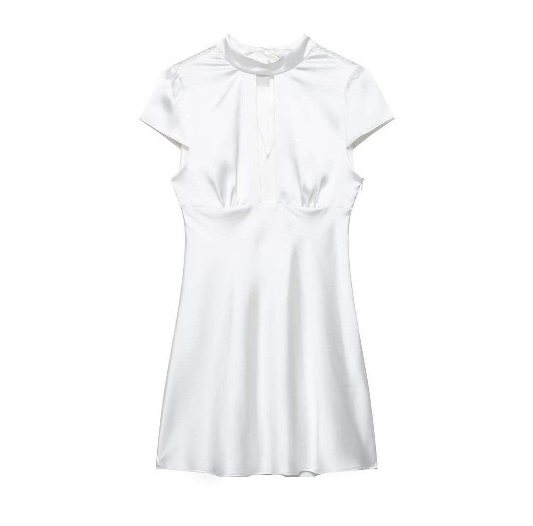Summer Women Clothing Sexy Silk Satin Texture Dress