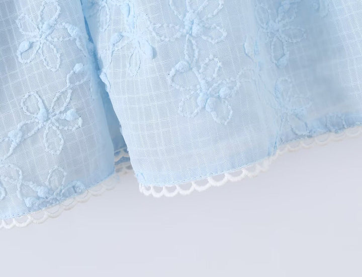 Spring Korean White Embroidered Strap Dress Women Spring A line Dress