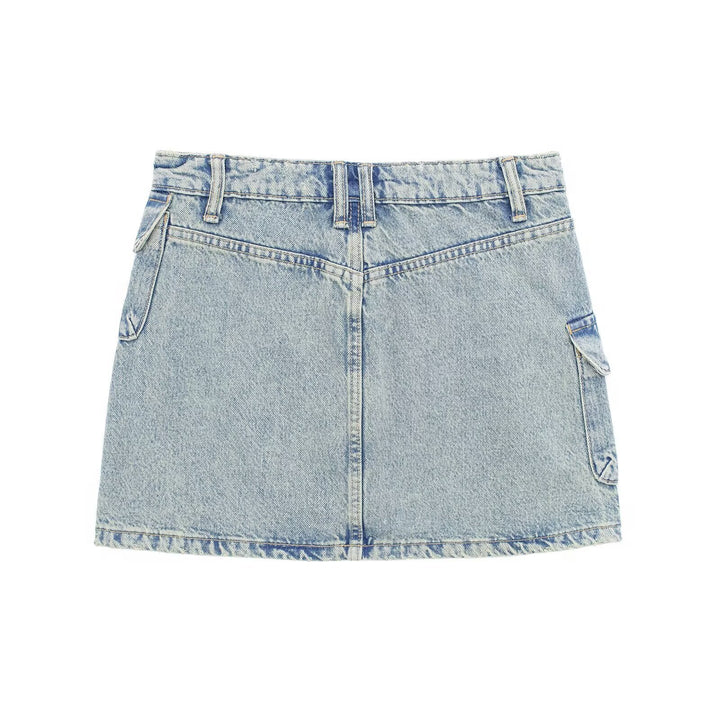 Women Clothing Summer Casual Trendy Overalls Sheath Denim Skirt