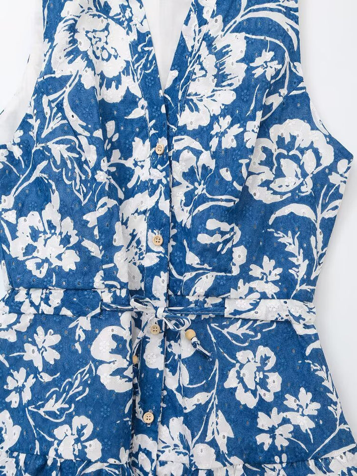 Women Clothing Top Sleeveless Printed Dress