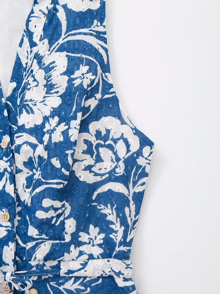 Women Clothing Top Sleeveless Printed Dress