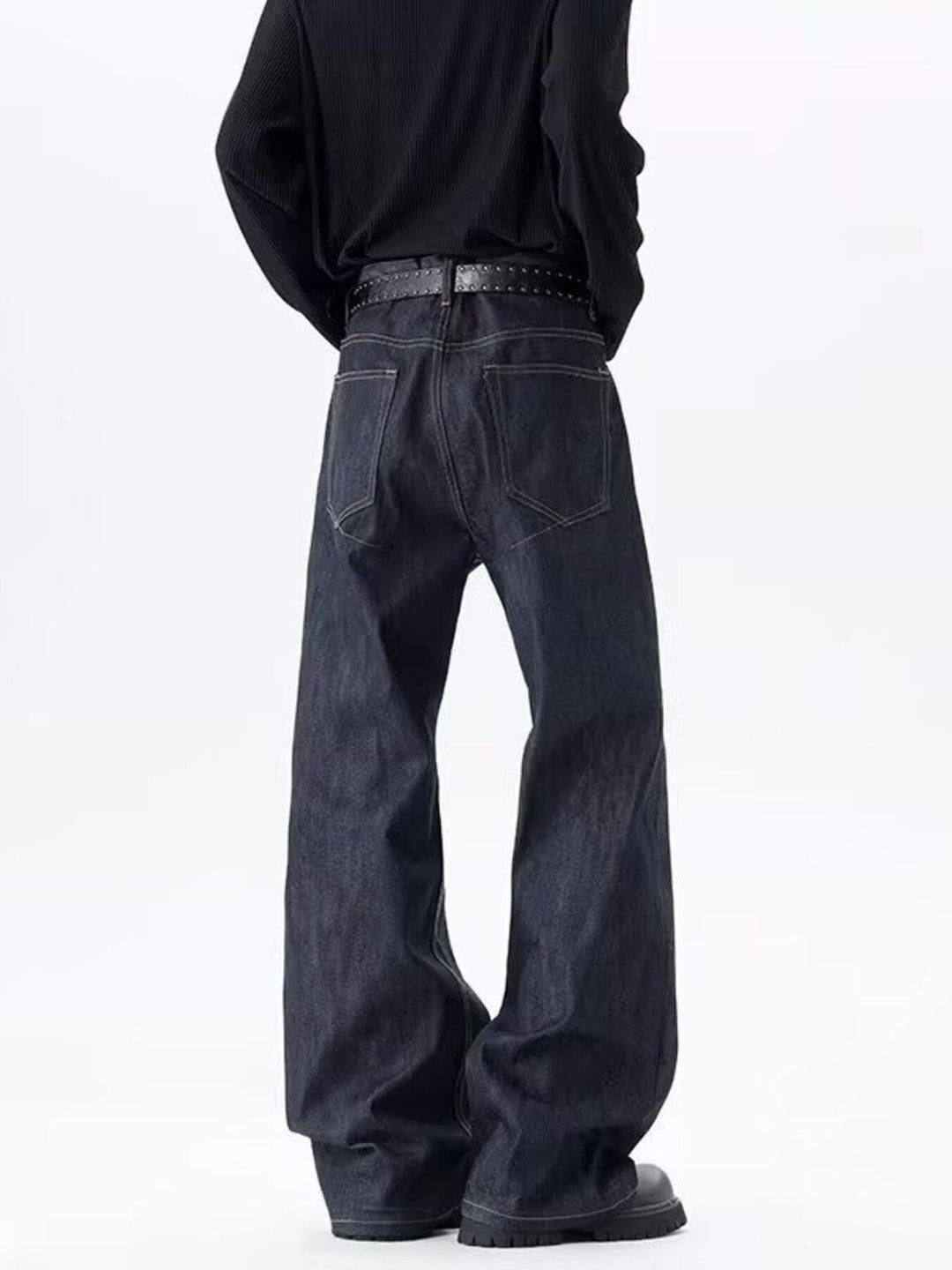 Men's Full Size Wide Leg Wash Jeans Plus Size